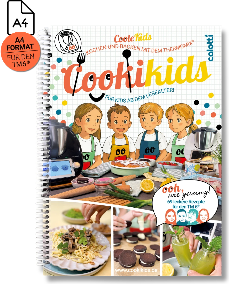 Cookikids® Kinderkoch- und Backbuch für den Thermomix® TM6, A4 mit Spiralbindung