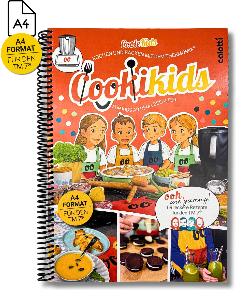 Cookikids® Kinderkoch- und Backbuch für den Thermomix® TM7, A4 mit Spiralbindung